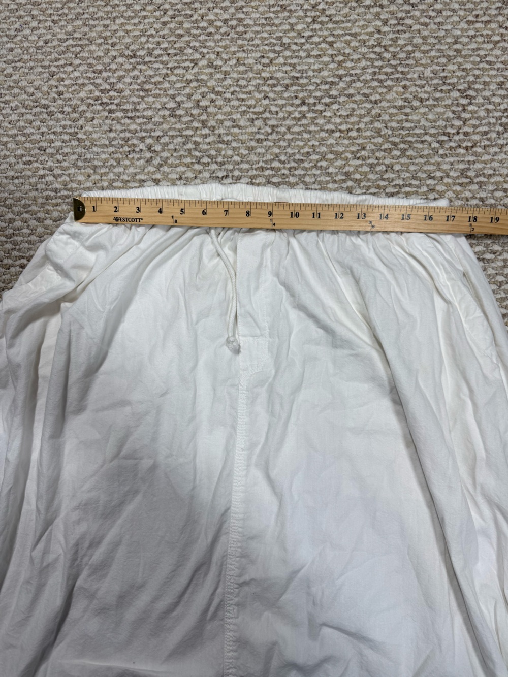 Free People White Perfect Parachute Ruched Drawstring Bubble Hem Midi Boho Skirt - Picture 9 of 10